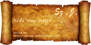 Szávay Judit névjegykártya